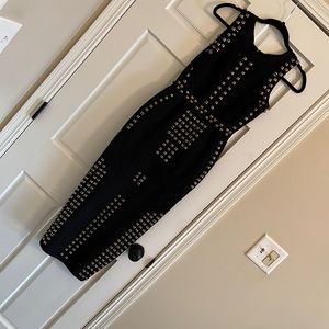 COPY - *WORN ONCE* Black midi bandage dress